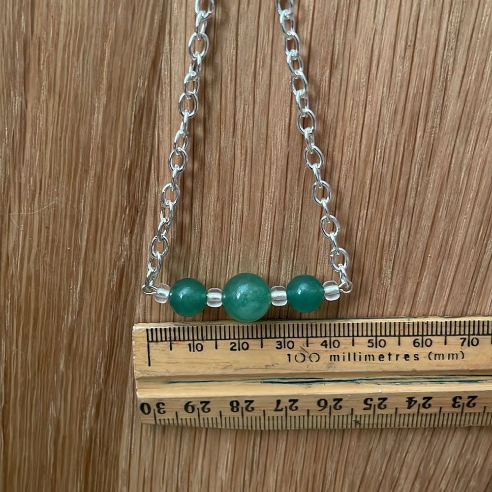 Green aventurine gemstone necklace